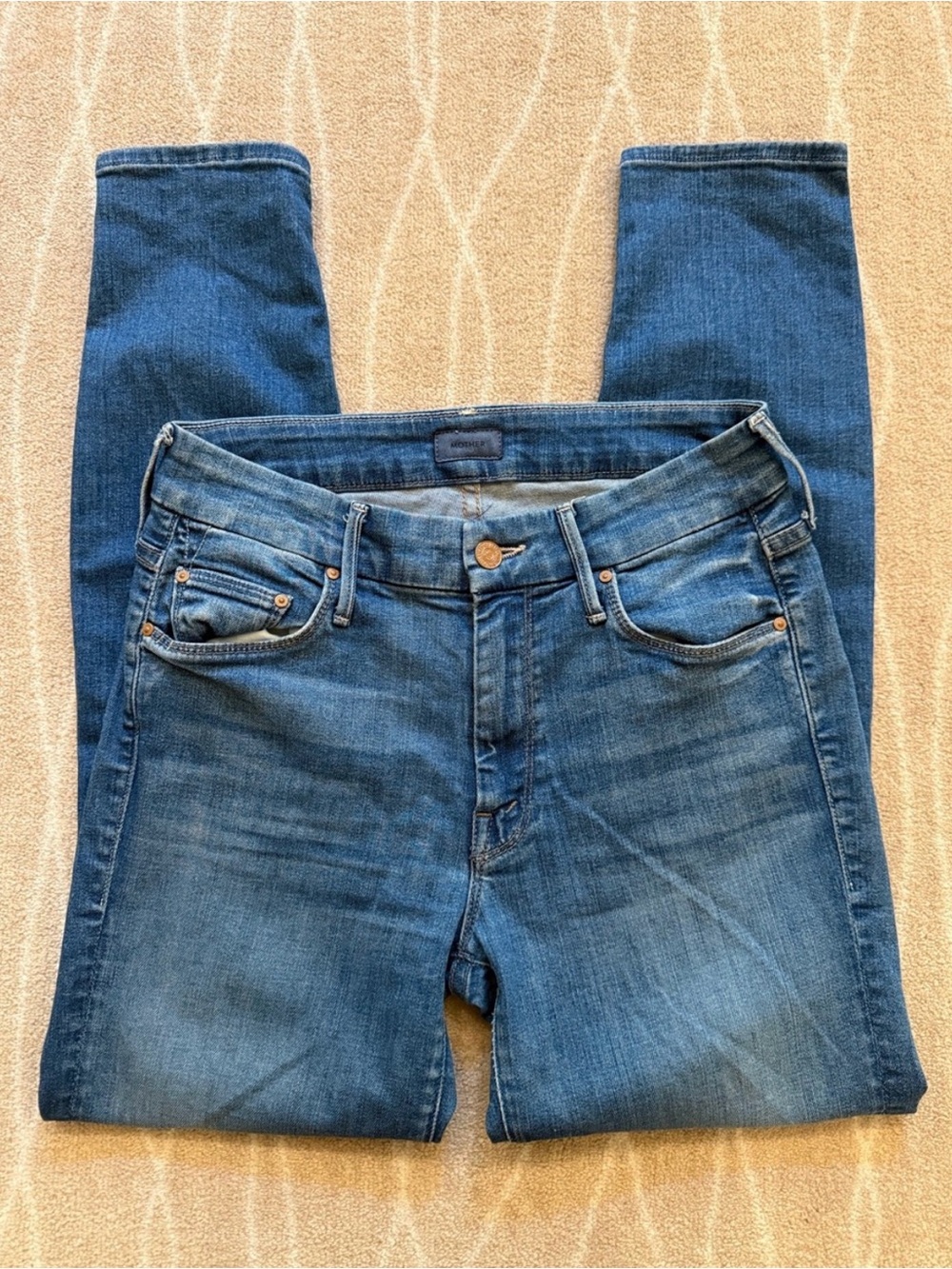 MOTHER Skinny Blue Denim Jeans Women’s size 26